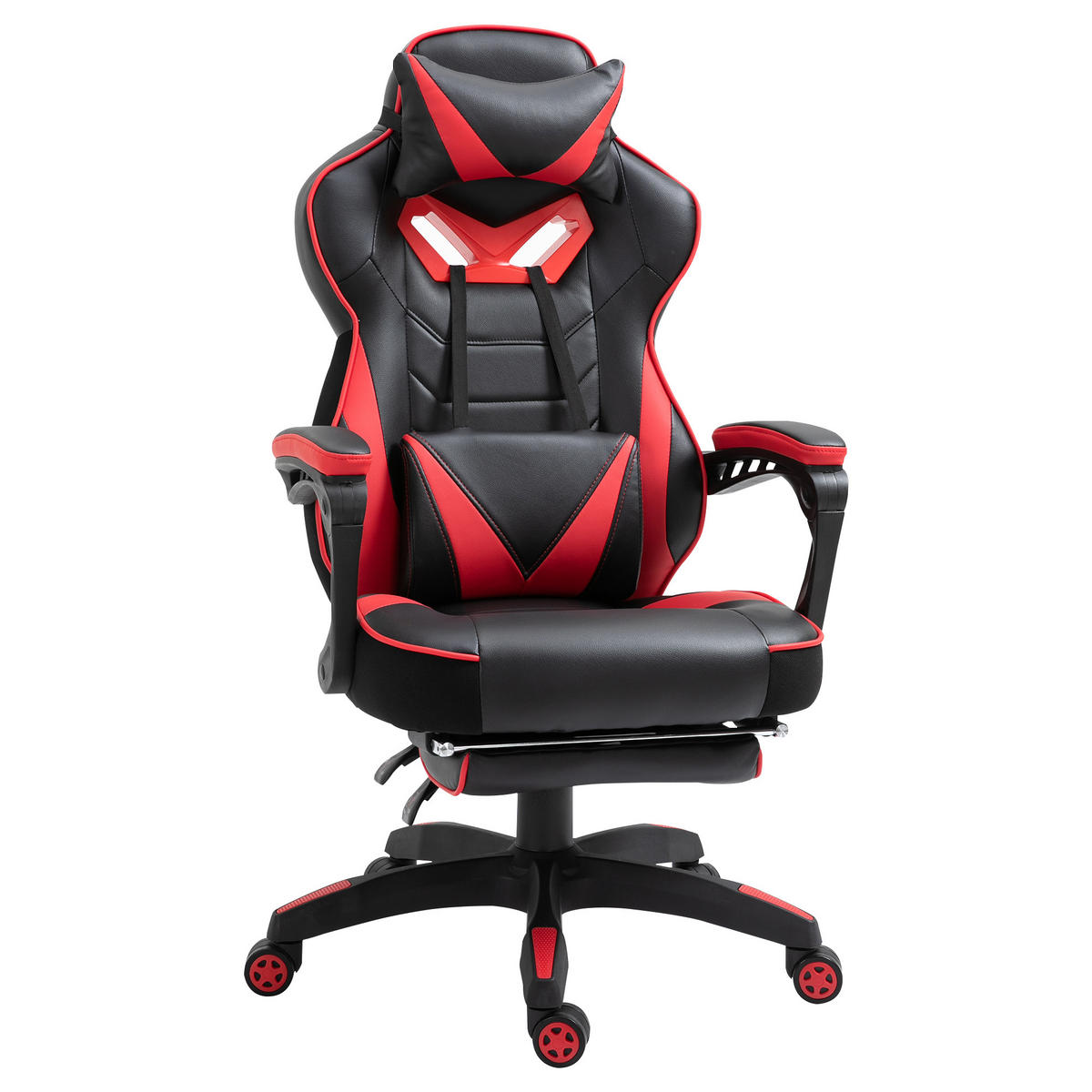 GAMINGSTUHL DE-05091 170° neigbar mit Fußstütze Schwarz/Rot - Rot/Schwarz, Metall (70/118.5/65cm) - ComfortXL