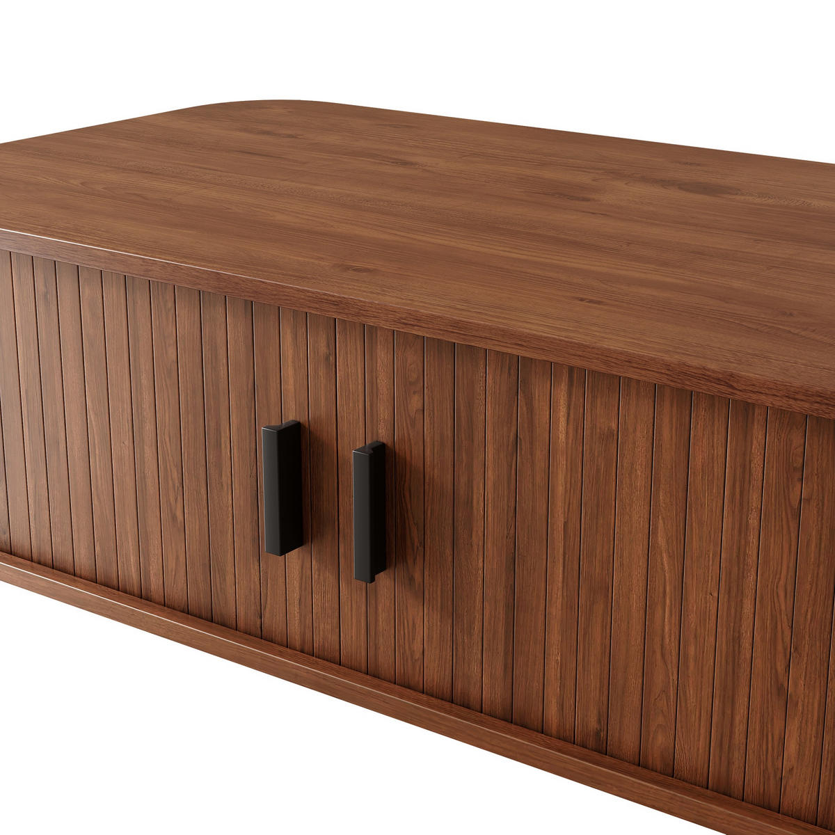 KONFERENČNÍ STOLEK Se posuvnými dvířky, ořechový, 100 × 50 × 45 cm - barva vlašského ořechu, kompozitní dřevo (55/120/45cm) - Urban Meuble