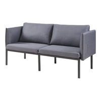 2-SITZER-SOFA Kamar - Dunkelgrau, Holz/Textil (158/69/63.5cm) - [en.casa]