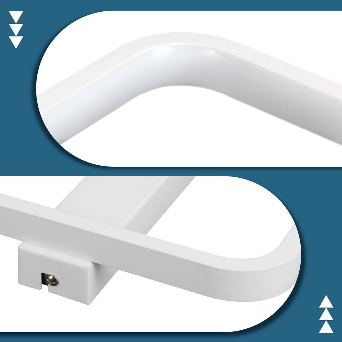 LED-DECKENLEUCHTE Amalfrieda 30/25/5 cm - Weiß, Metall (30/25/5cm) - Nettlife