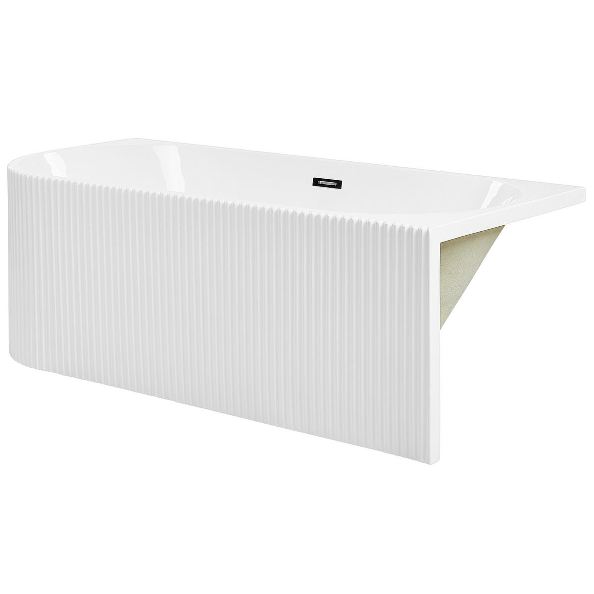 ECKBADEWANNE 80x169x59 cm weiß Gocta - Weiß, Kunststoff (80/59/169cm) - Beliani