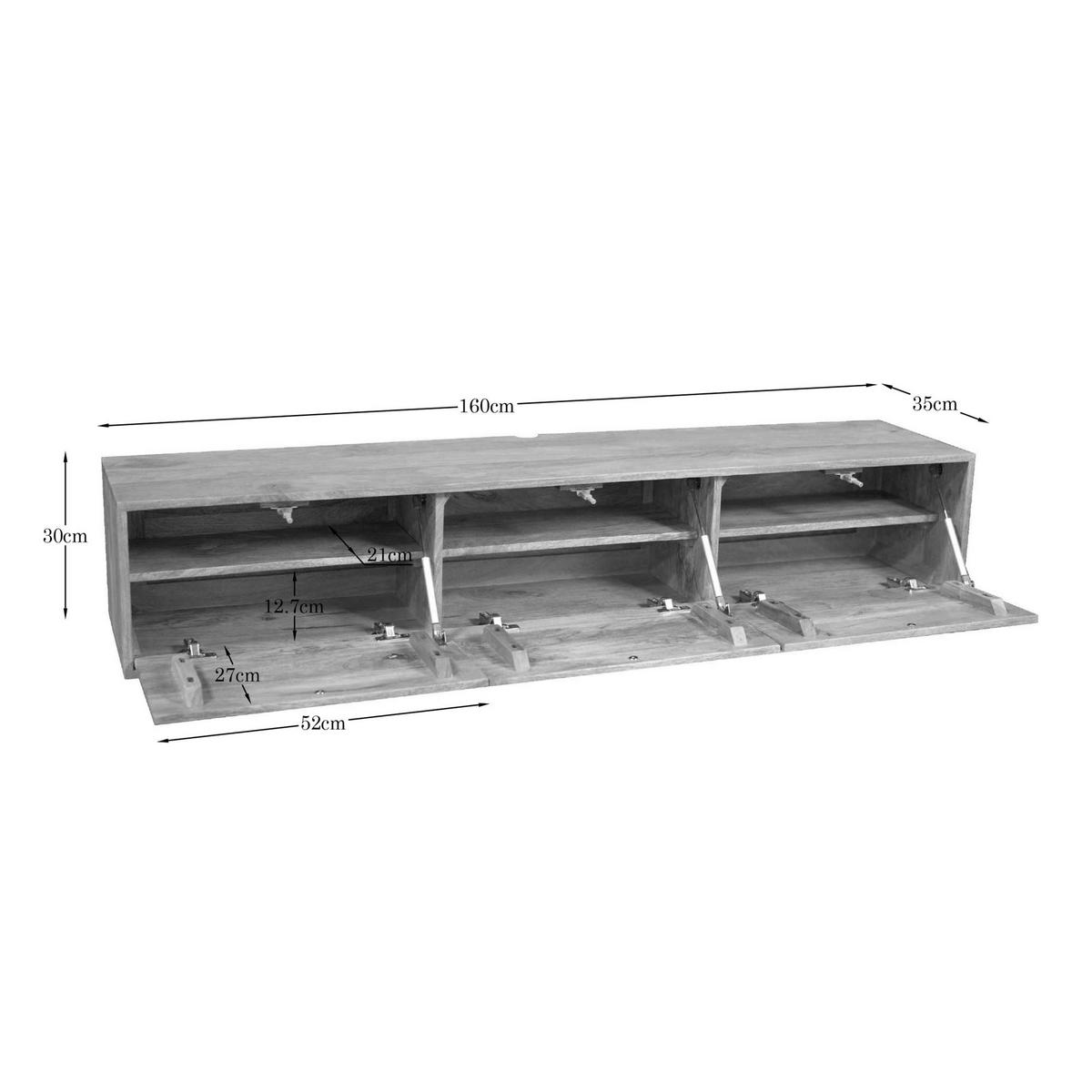 TV-MÖBEL Vision Braun 30/160/35 cm - Braun, Holz (160/35/30cm) - Starfurn