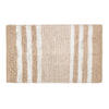 BADEMATTE Chenille grau-weiß 50/80 cm, 100% Baumwolle - Beige, Textil (50/80cm) - Homescapes