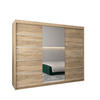 SCHWEBETÜRENSCHRANK 200/250/62 3-türig - Silberfarben/Sonoma Eiche, Holz/Kunststoff (250/200/62cm) - Abiks Möbel
