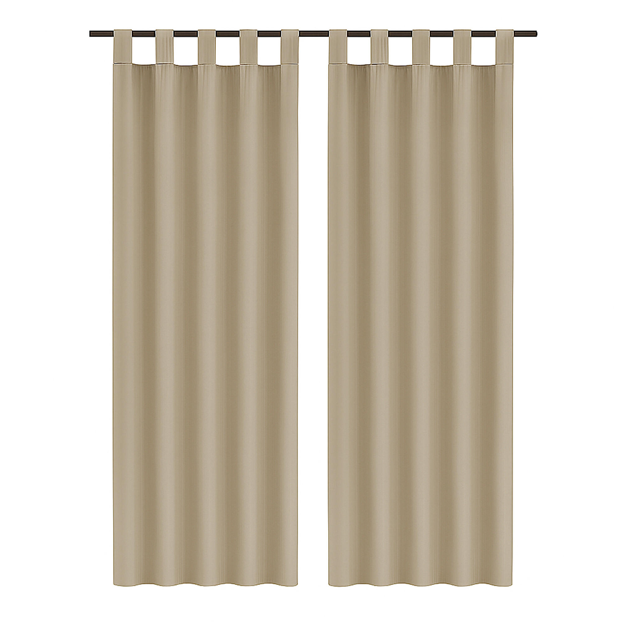 SCHLAUFENSCHAL blickdicht 140x245 cm Sandgrau 2er-Pack - Sandfarben, Textil (140/245cm)