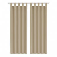 SCHLAUFENSCHAL blickdicht 140x245 cm Sandgrau 2er-Pack - Sandfarben, Textil (140/245cm)