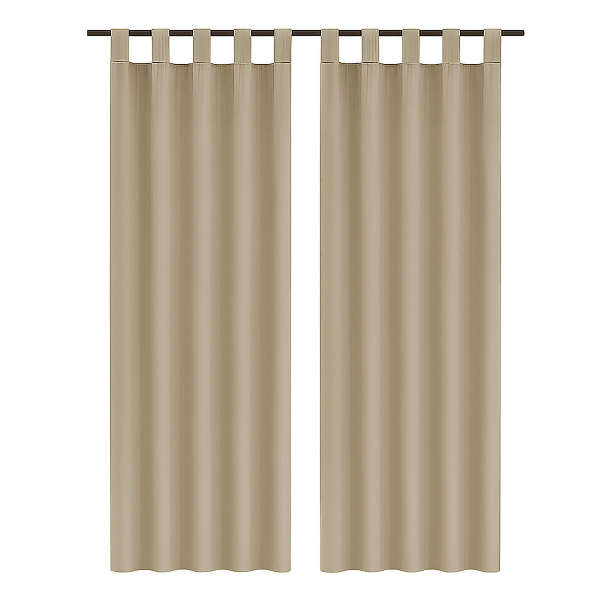 SCHLAUFENSCHAL blickdicht 140x245 cm Sandgrau 2er-Pack - Sandfarben, Textil (140/245cm)