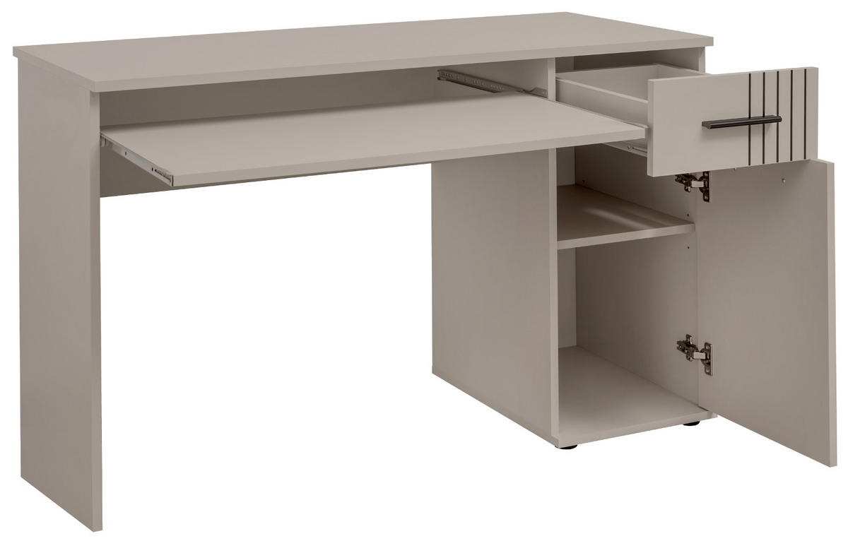 SCHREIBTISCH Kaschmir 120 x 76 cm, Laptoptisch für Kinder-/Jugendzimmer - Kaschmir/Schwarz, Holzwerkstoff/Kunststoff (50/120/76cm) - Inn.Furn