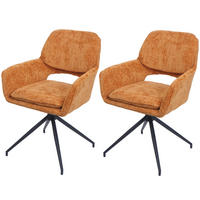 ESSZIMMERSTUHL Orange 2er-Set - Orange, Textil (57/86/61cm) - Jamb