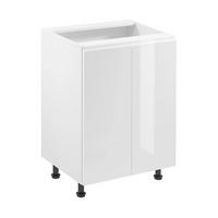 UNTERSCHRANK – 60 cm – D60 – Velmora – Weiß Hochglanz - Weiß Hochglanz, Holzwerkstoff (60/82/47cm) - ROYAL24_MARKT