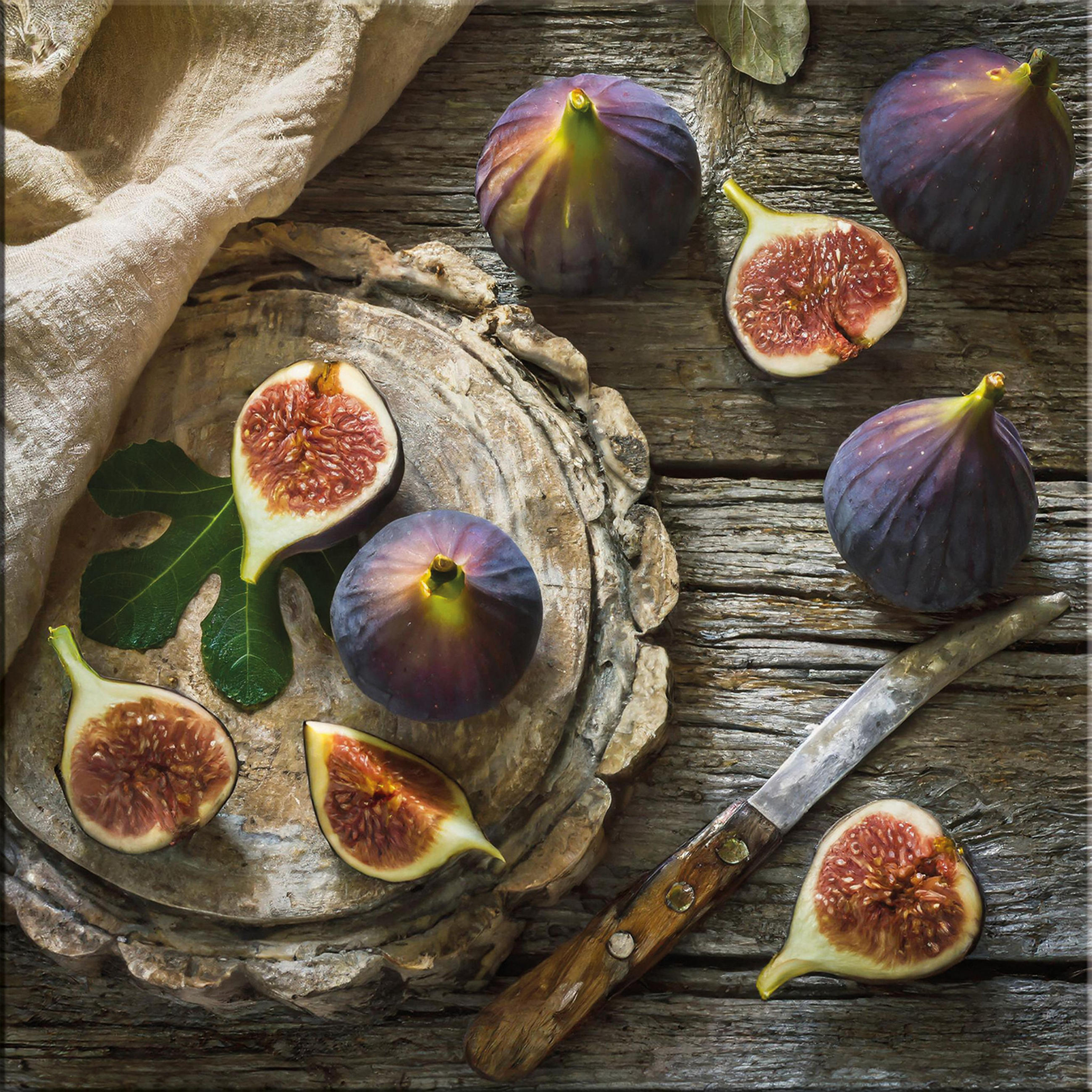 GLASBILD 30x30 cm Küche Vintage - Beige, Glas (30/30cm) - artissimo