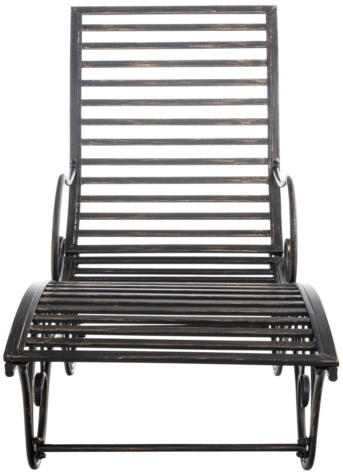GARTENLIEGE Senta Antik 58x140x101cm Metall Bronze Sonnenliege - Bronzefarben, Metall (58/101/140cm) - DELUKE
