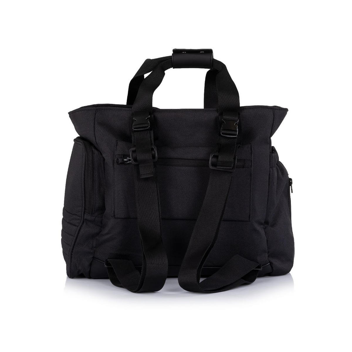 WICKELTASCHE CHMBL026 schwarz kompakt faltbar, Rucksackfunktion, Wickelauflage, Reißverschluss - Schwarz, Textil (18/30/44cm) - Chipolino