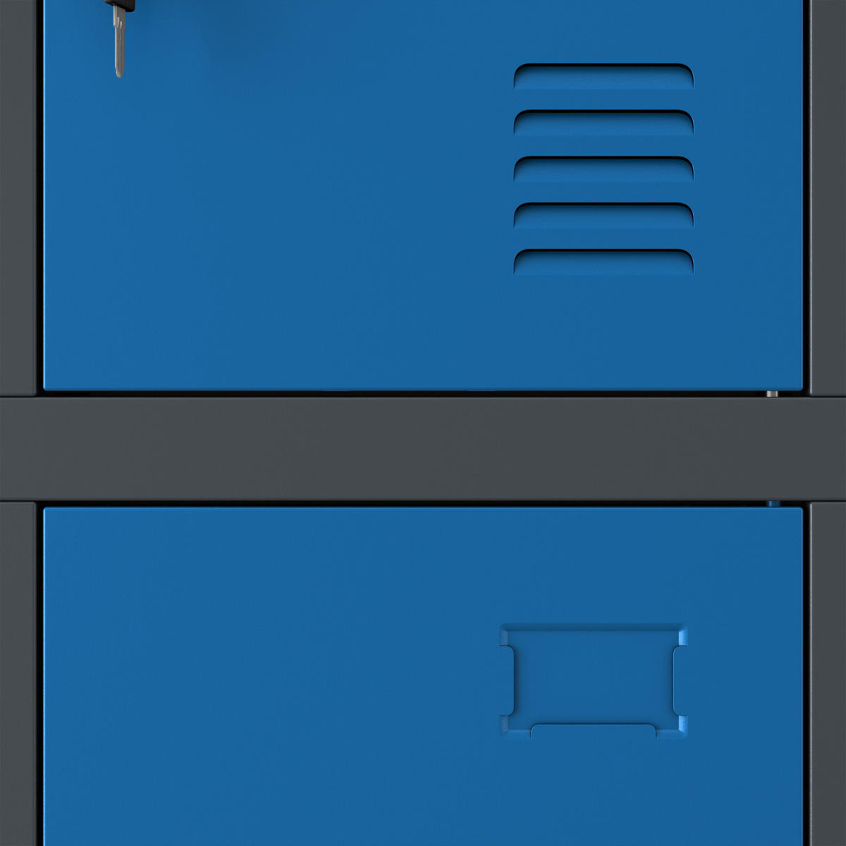 SCHLIESSFACHSCHRANK Marcin 90 x 185 x 40 cm - Blau/Anthrazit, Metall (90/185/40cm) - Jan Nowak