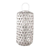 LATERNE Mayita Beige 40/40/81cm - Beige, Naturmaterialien (40/81/40cm) - PTMD Collection