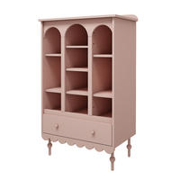 KNIHOVNA Babushka Rose - růžová, kompozitní dřevo (84/140/35cm) - Petits-meubles
