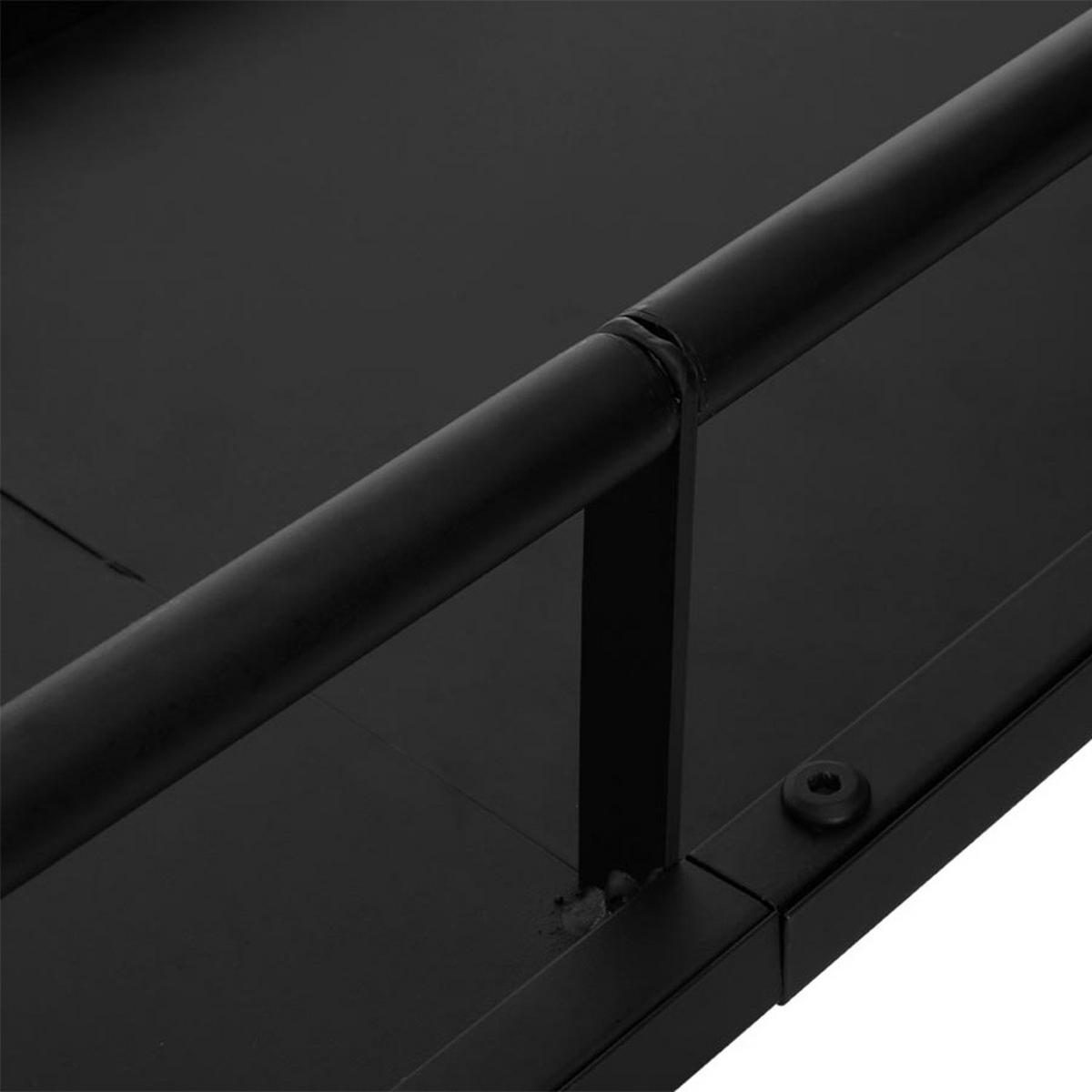 WANDGARDEROBE 118/27.5/9 cm Wandmontage Lackschicht Wasserfest Metall Schwarz - Schwarz, Metall (118/9/27.5cm) - Livingandhome