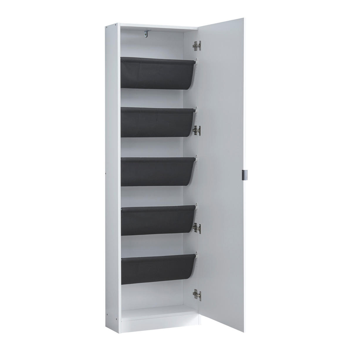 SCHUHSCHRANK Meura - Weiß, Holzwerkstoff (48/160/20cm) - [en.casa]