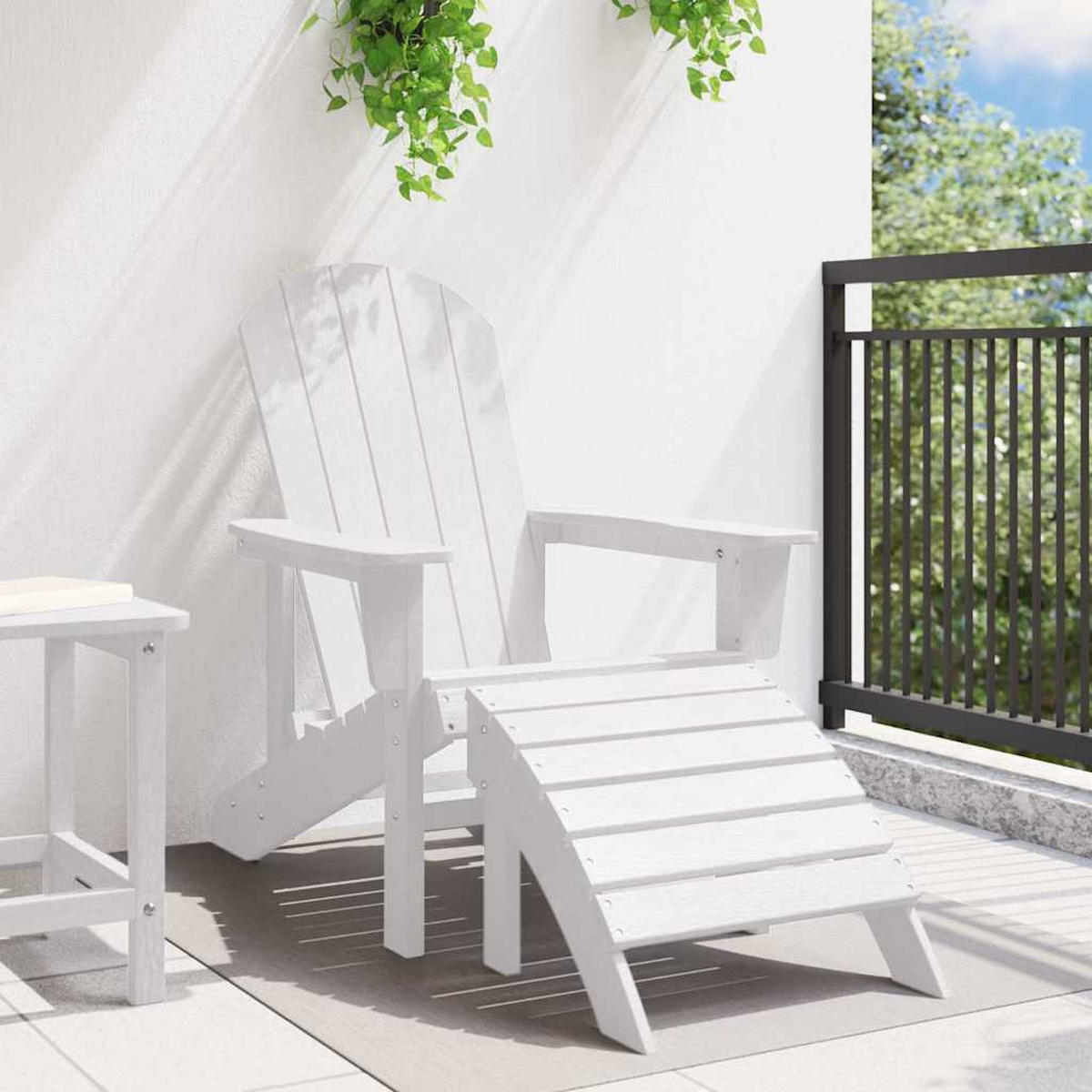 ADIRONDACK-STUHL Weiss 82/74/92 Cm Hdpe - Weiß, Kunststoff (74/92/82cm) - vidaXL
