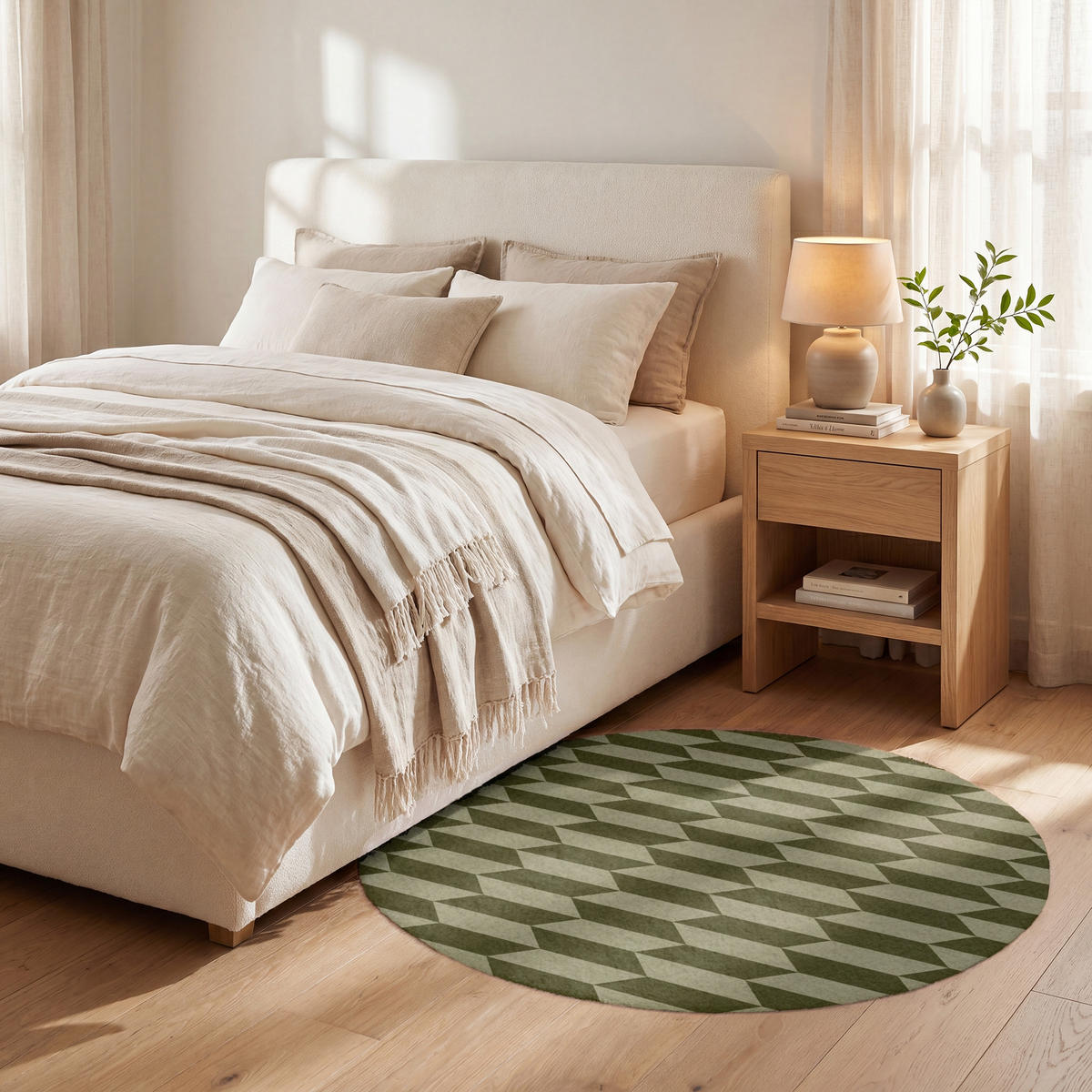 KOBERCE - Vzor - abstraktný - zelený - lietadlá - 90x90 cm - olivovozelená, textil/plast (90/0.4cm) - OnlyWow