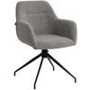 ARMLEHNENSTUHL Stoff Grau - Grau, Textil/Metall (58/83/61cm) - CLP