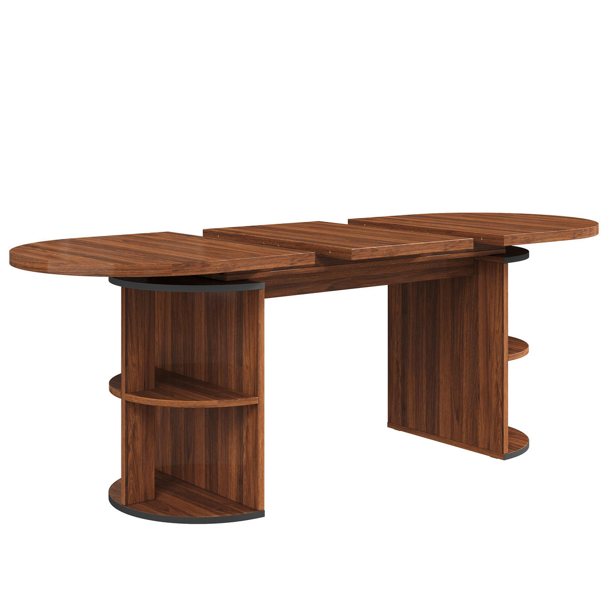 AUSZIEHTISCH Dunkelbraun 120-160/80/76 cm - Dunkelbraun, Holz (80/160/76cm) - PANGIVO