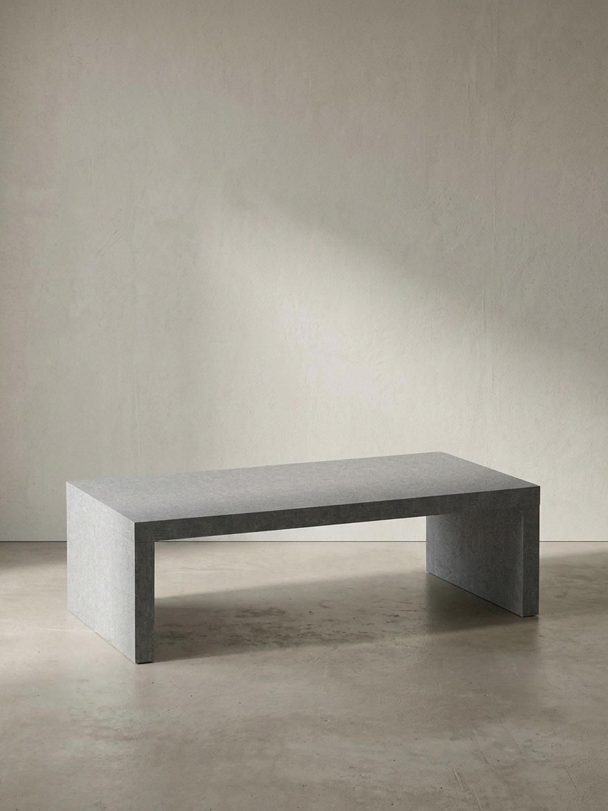 COUCHTISCH in Beton-Optik, zeitloses Design, rechteckig, schlicht, Grau 110x55x35 cm - Grau, Holzwerkstoff (55/110/35cm) - KADIMA DESIGN