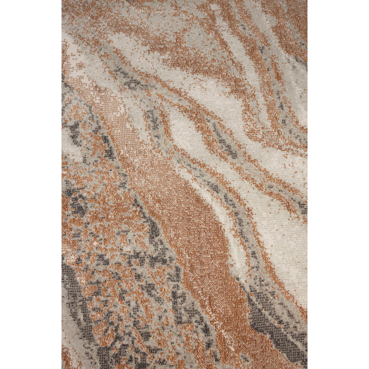 TEPPICH Solar 200x290 cm Grau/ Terra - Braun, Kunststoff (200/290cm) - Zuiver
