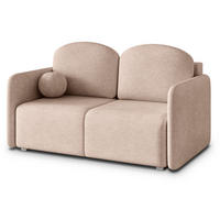 BETTSOFA SUVI II NV Beige Geflochtener Stoff mit Schlaffunktion - Beige, Textil (90/85/153cm) - MASSENO