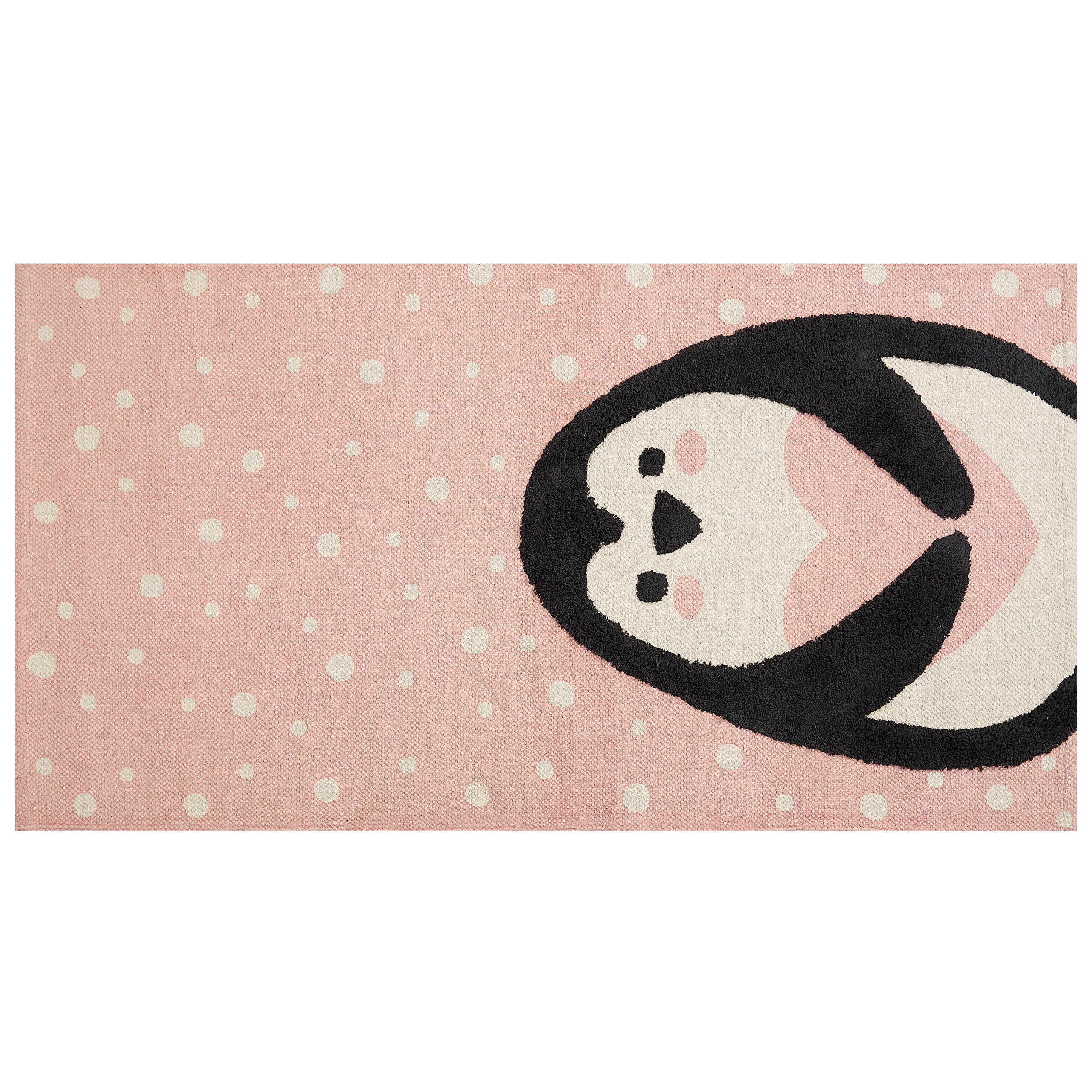 KORTLUGGAD BARNMATTA Pengkol 150/80 cm - Pink, Textil (80/150cm) - Beliani