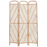 SEPARATOR DE CAMERĂ 3 piese maro deschis 106/180 cm Cosenza - bej/culoare naturală, materiale naturale (106/180/3cm) - Beliani