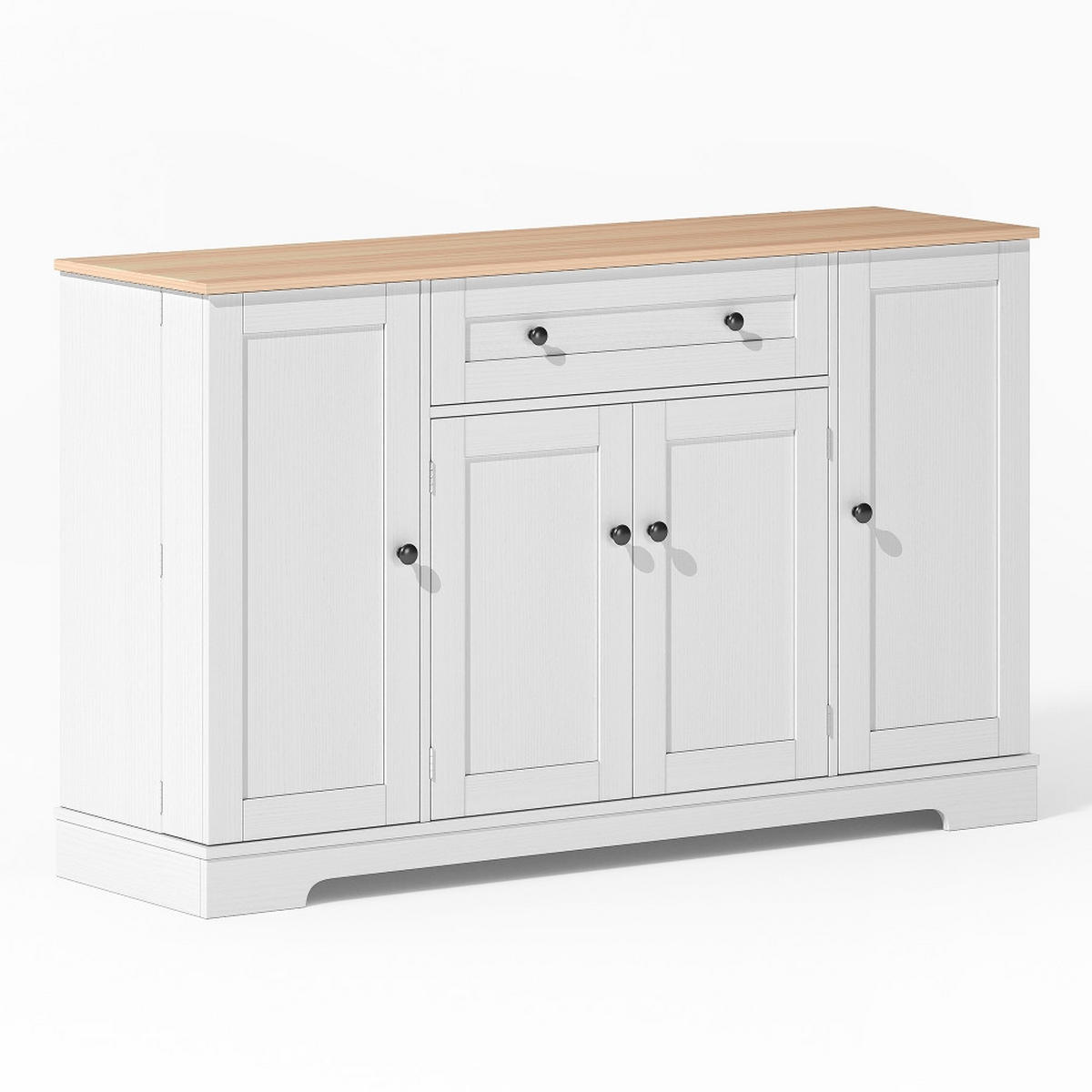 KÜCHENINSEL KÜCHENBUFFET mit Schublade und Regaltüren, Modernes Design, 138 cm breit - Naturfarben, Kunststoff (40/90/138cm) - Rolipo