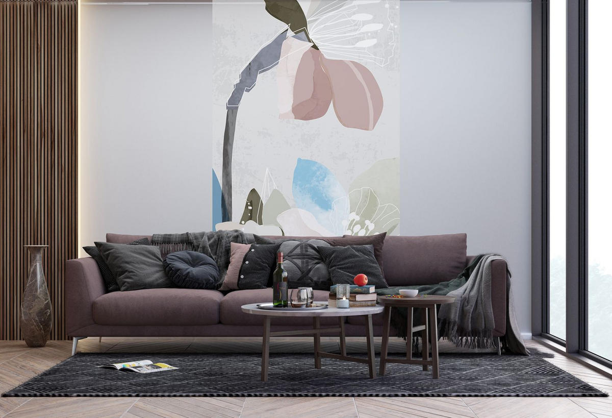 FOTOTAPETE Blumenmuster 270 x 150 cm - Multicolor, Papier (270/150cm) - Sanders & Sanders