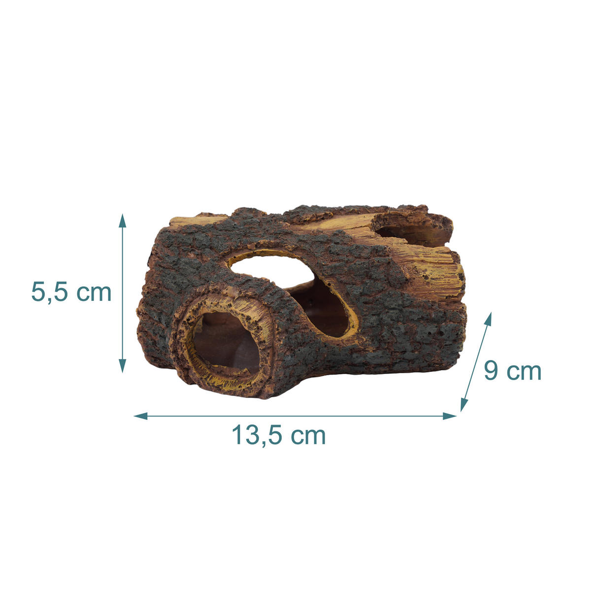 DEKORACE akvária - hnědá, plast (13.5/5.5/9cm) - Relaxdays