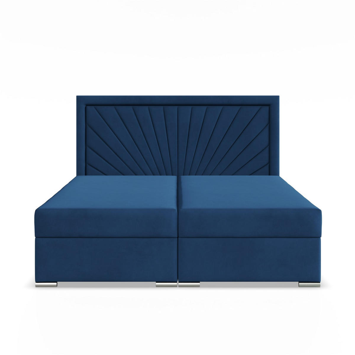 BOXBETT MIT KOPFTEIL 180x200 VICENZA, Blau - Dunkelblau, Textil (180/200cm) - Mebligo