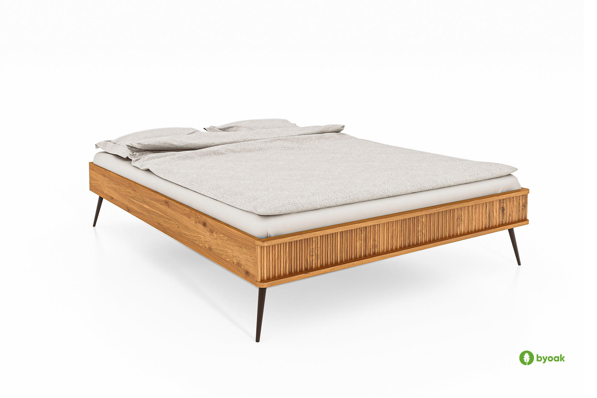 BETTGESTELL LINA 140x210 Wildeiche - Wildeiche, Holz (140/210cm) - byoak