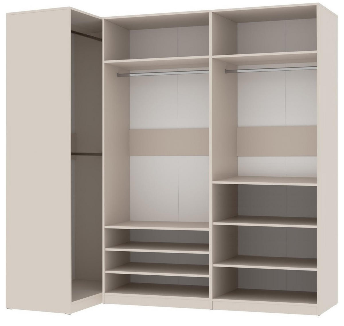 GARDEROBENSCHRANK OFFEN TRES O/C CASHMERE 260/206/51 cm - Kaschmir, Holzwerkstoff (260/206/51cm) - Marmex Möbel