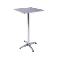 STEHTISCH Ivar Quadratisch Alu-Gestell Stahl Silberfarbig 110x60x60cm - Silberfarben, Metall (60/60/110cm) - DELUKE