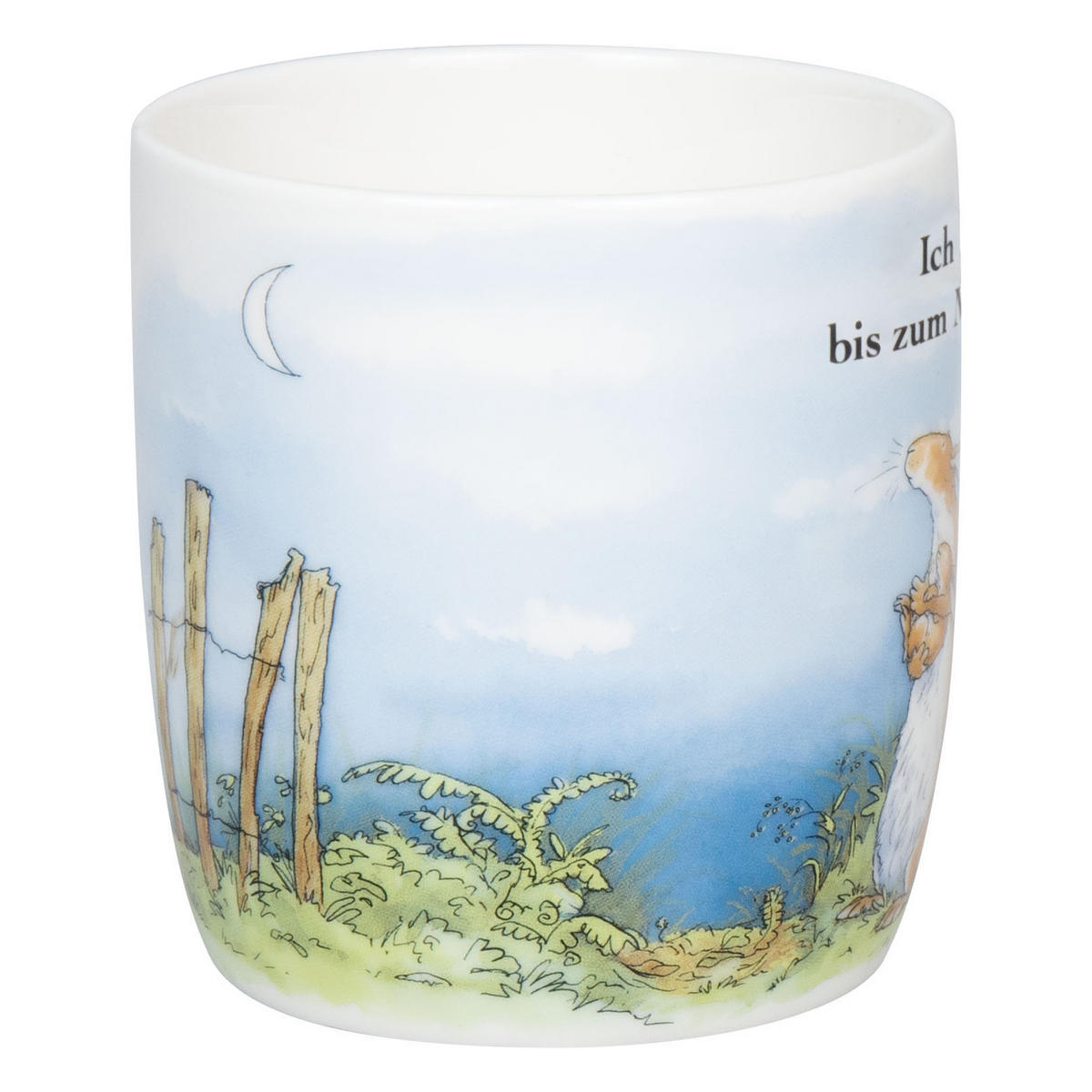 KAFFEEBECHER Ich hab dich lieb bis zum Mond - Naturfarben, Keramik (0.4L) - Könitz