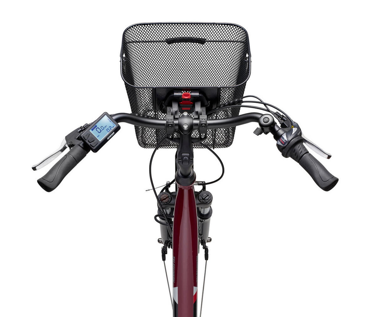 E-BIKE Cityrad Multitalent RC822 Für Damen u. Herren 374,4 Wh Frontmotor 7-Gang-Kettenschaltung 28 Zoll - Weinrot, Metall (114.5cm) - Telefunken