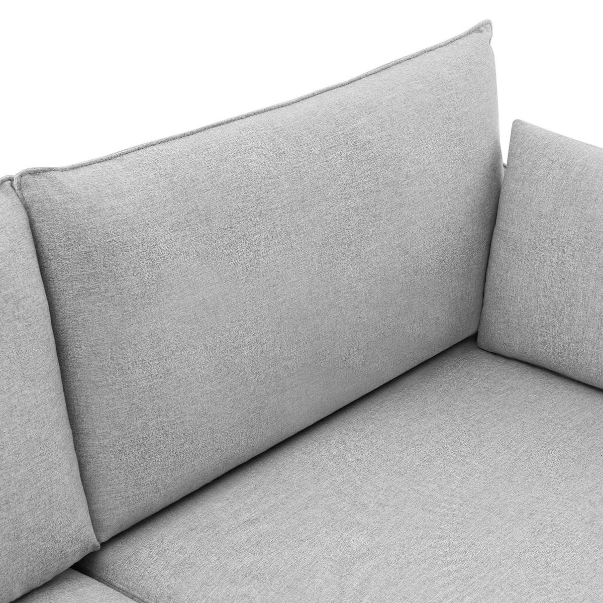 3-SITZER-SOFA Sasha Industrielles aus hellgrauem Stoff - Dunkelgrau/Hellgrau, Holzwerkstoff/Textil (203/86/85cm) - Sicaan
