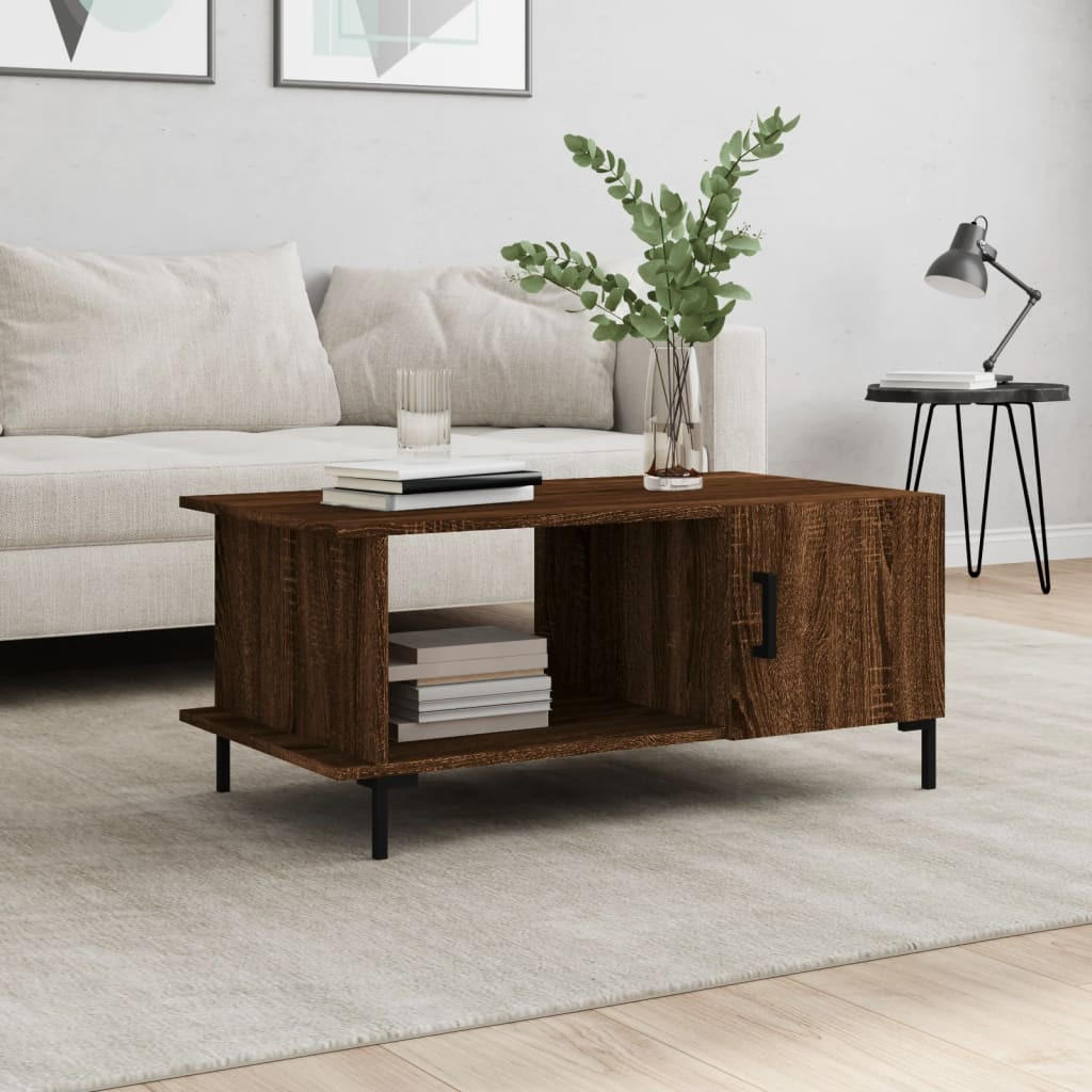 COUCHTISCH Braun Eichen-Optik 90x50x40 cm Holzwerkstoff - Braun, Holzwerkstoff (50/90/40cm) - furnicato