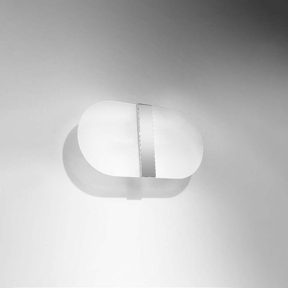 WANDLEUCHTE Glas Stahl Weiß Tangerine - Weiß, Metall (5/18/35cm)