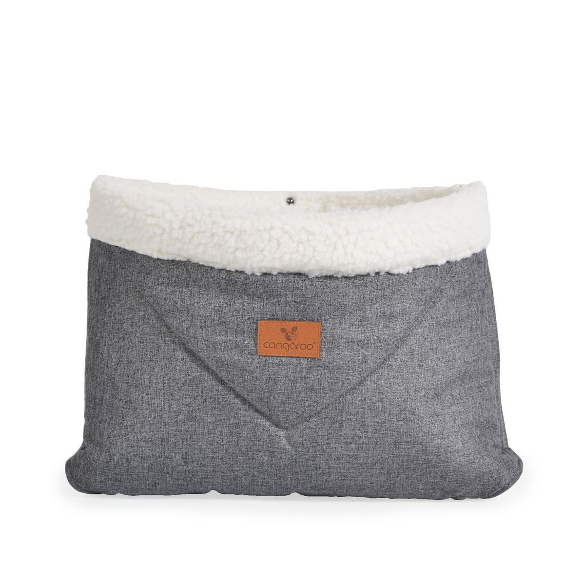 KINDERWAGEN Handmuff Luxe grau Kinderwagen-Handwärmer, Handmuff, für, den, Selbstverschluss - Grau, Textil (43/3/28cm) - Cangaroo