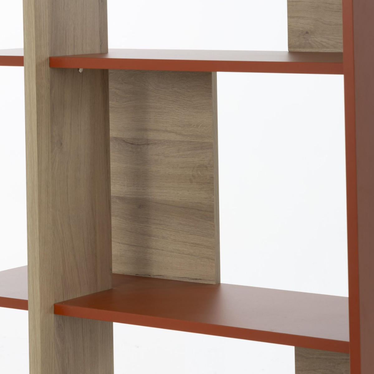 OFFENES Bücherregal Dekor Ocker und Eiche EPURA 90/36/190 cm - Eschefarben, Holzwerkstoff (36/190/37cm) - Calicosy