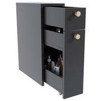 SCHRANK für Küche und Bad FRODO Schwarz 21/45/61,8 cm - Schwarz, Holzwerkstoff (21/61.8/45cm) - Matkam Möbel