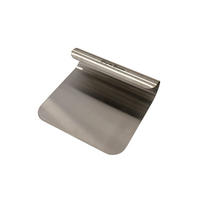 GEMÜSESPACHTEL, Gemüseschaufel, Teigspachtel rostfreies Edelstahl in GASTRO Qualität 14 x 12 cm - Grau, Paraffin (14/5.5/12cm) - HH Haushalt