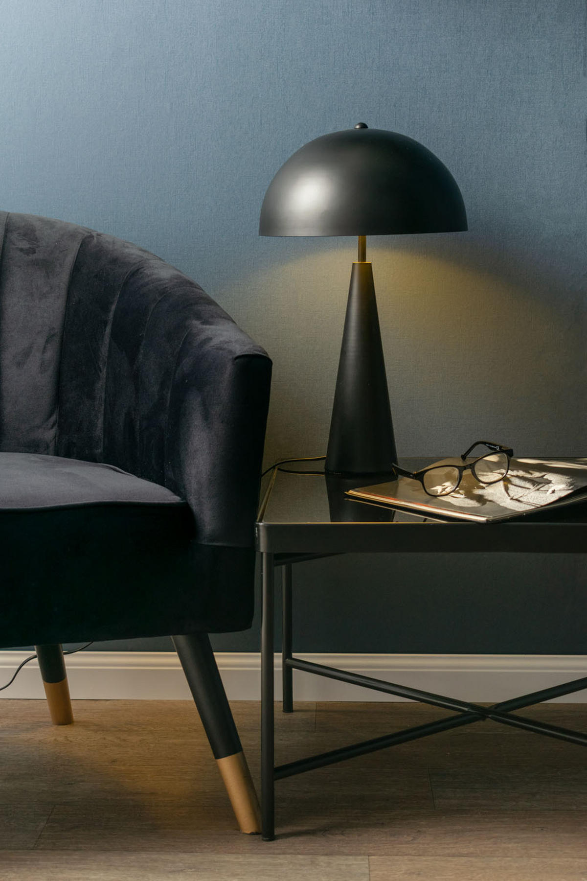 COUCHTISCH Smooth Schwarz 120/60/40 cm - Schwarz, Glas (120/60/40cm) - Leitmotiv