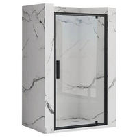 DUSCHTÜR Rea Schwingtür Rapid Swing 100 - Schwarz, Glas (100.5/195cm) - REA