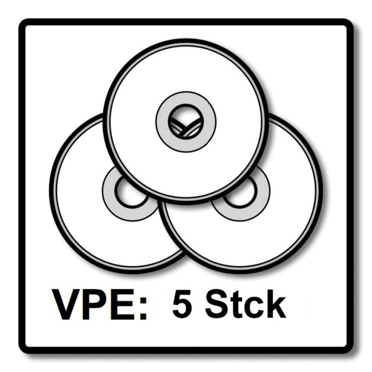 MAKITA B-64696-5 Trennscheibe 355 x 2,5 x 25,4 mm A36P 5 Stück für Stahl - Multicolor, Kunststoff (370/370/60cm) - Makita